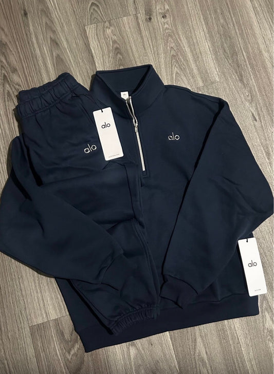 ALO | ACCOLADE 1/4 TRACKSUIT - NAVY