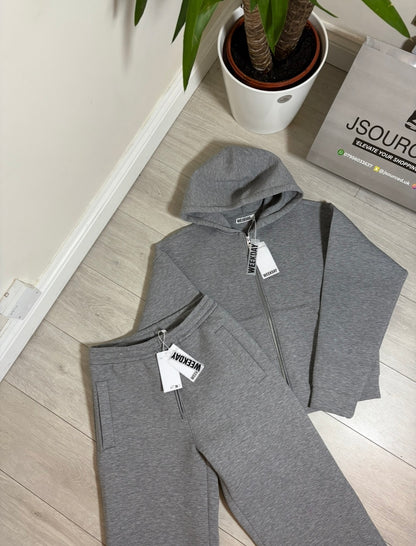 Weekday Scuba Tracksuit - Grey Melange