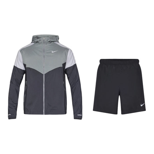 NIKE MILER PERFORMANCE WINDBREAKER SMOKE GREY SET