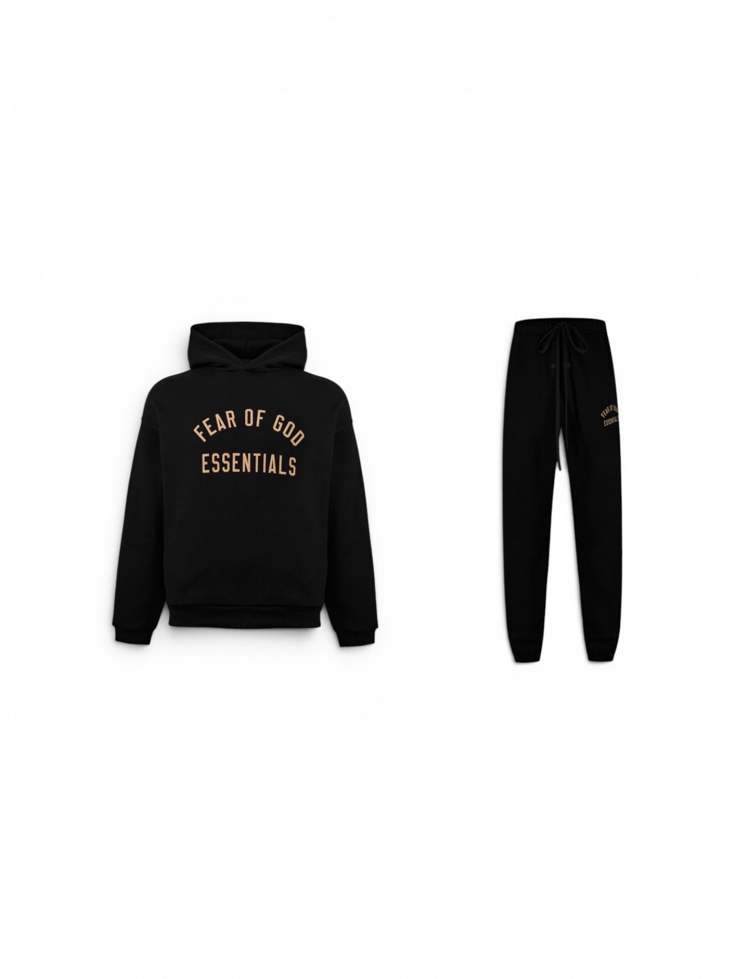 FEAR OF GOD ESSENTIALS FLEECE TRACKSUIT - BLACK
