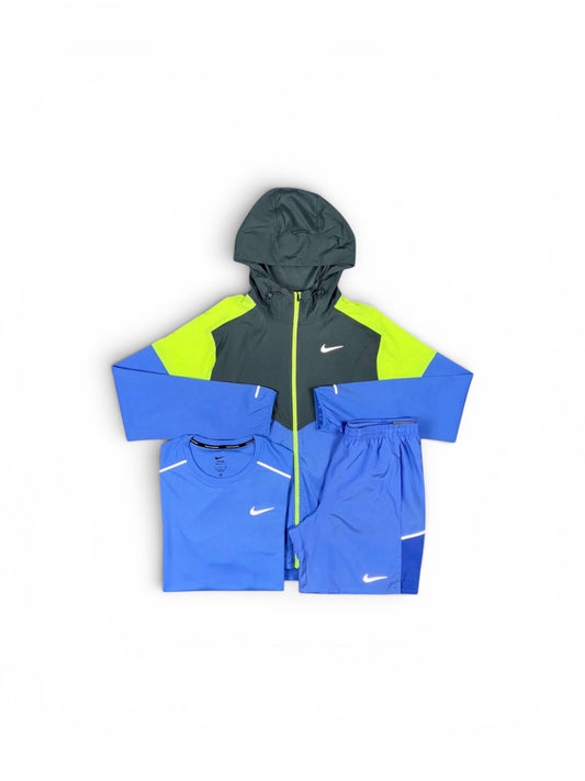 NIKE MILER REPEL 3 PIECE SET - ROYAL PULSE & VOLT ICE