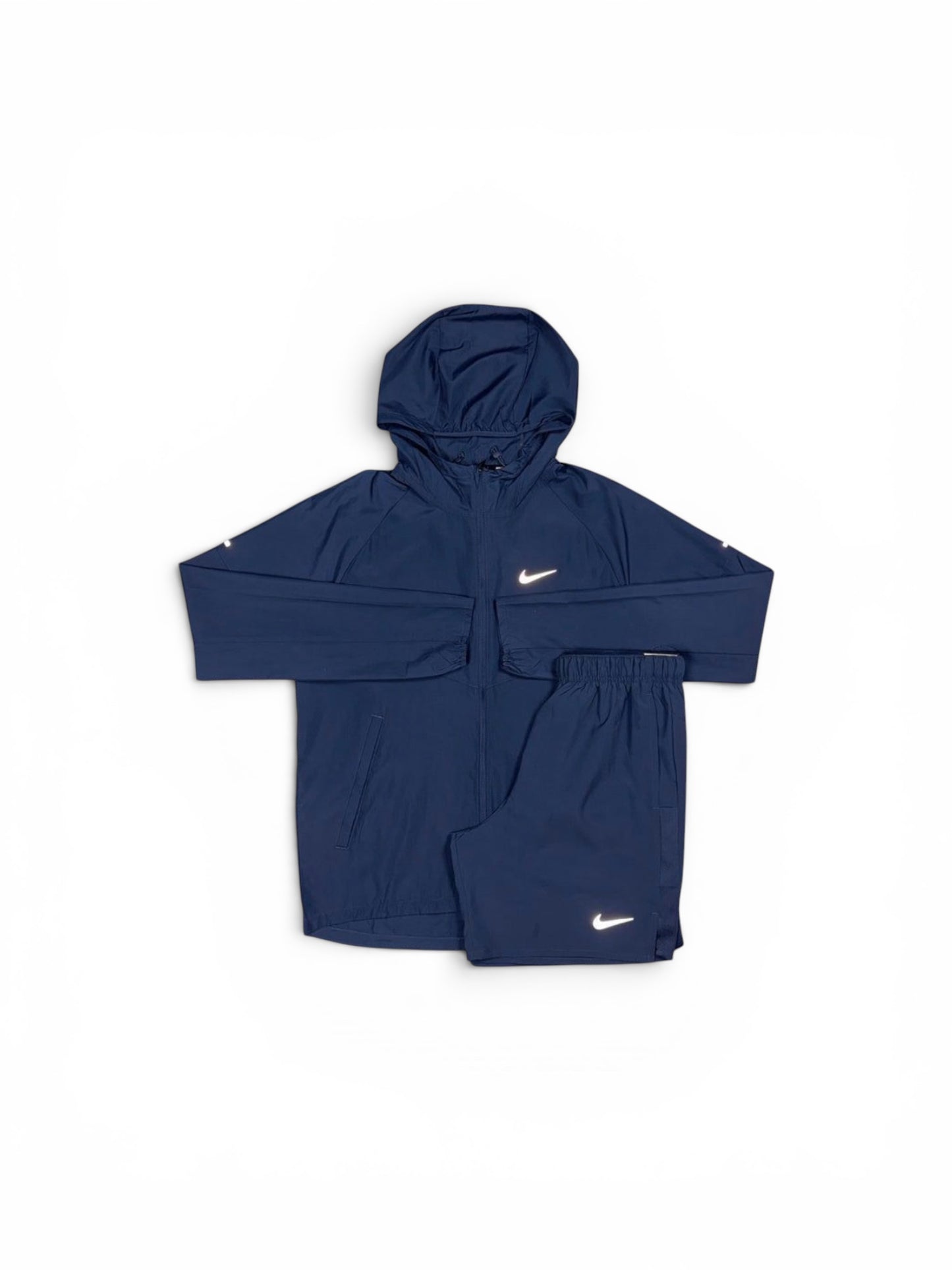 NIKE MILER REPEL JACKET & SHORTS - NAVY