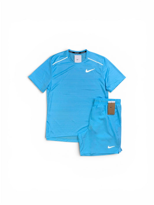 NIKE MILER REPEL SHORT SET - AQUARIUS