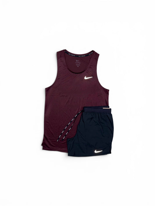 NIKE STRIDE VEST SET - MAROON (FLEX SHORTS)